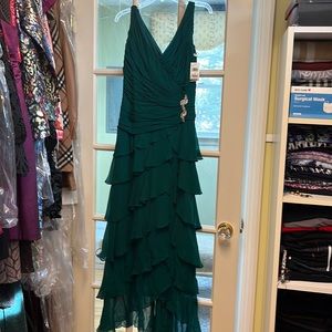 New!  Stunning gown in emerald green!